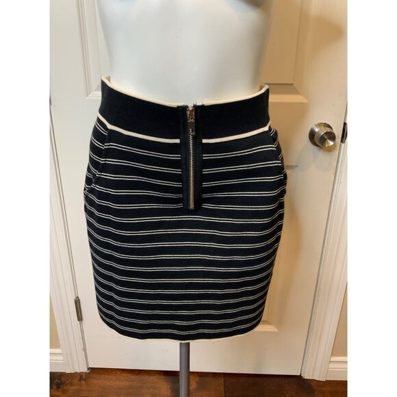 rag & bone Black Ecru Striped Reagan Knit Mini Skirt NWT,  Size XS - Picture 2 of 7